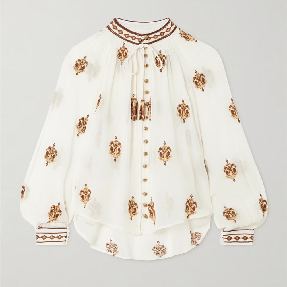 NWT Farm Rio Tapestry Embroidered Top